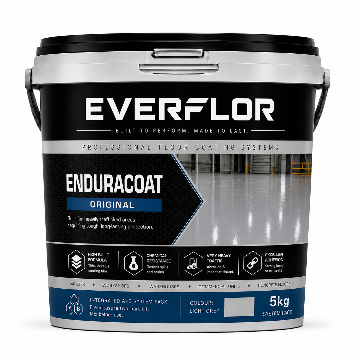 Everest Trade - Peinture Époxy HB pour Sol d'Usine - Grade Industriel - Revêtement Époxy Bi-composant
