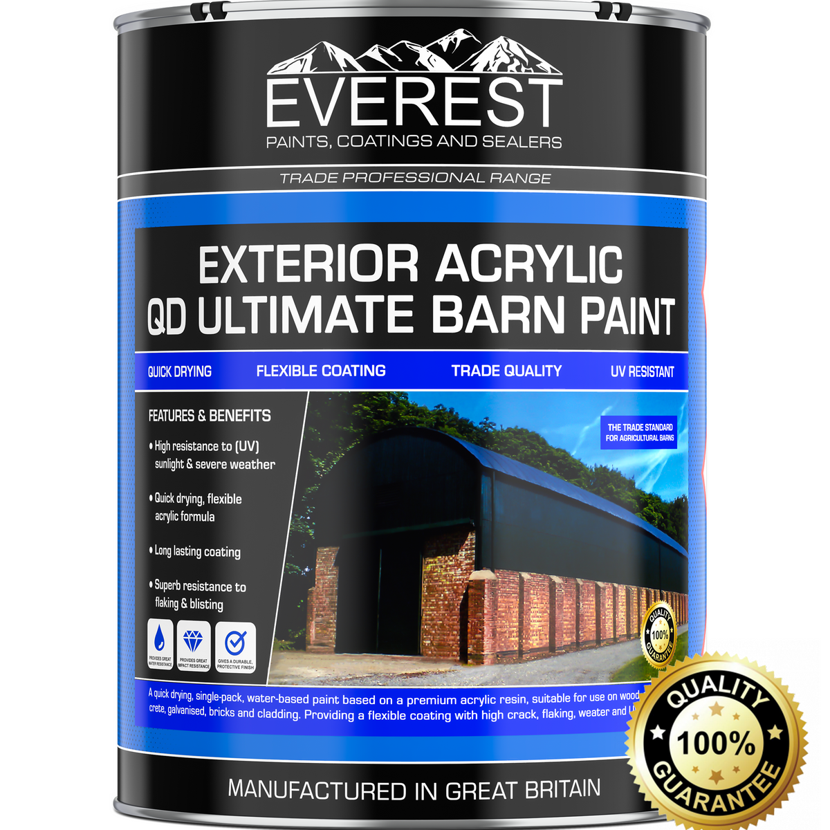 Ultimate Barn Paint QD Exterior Acrylic Barn Cladding Paint Everest Paints