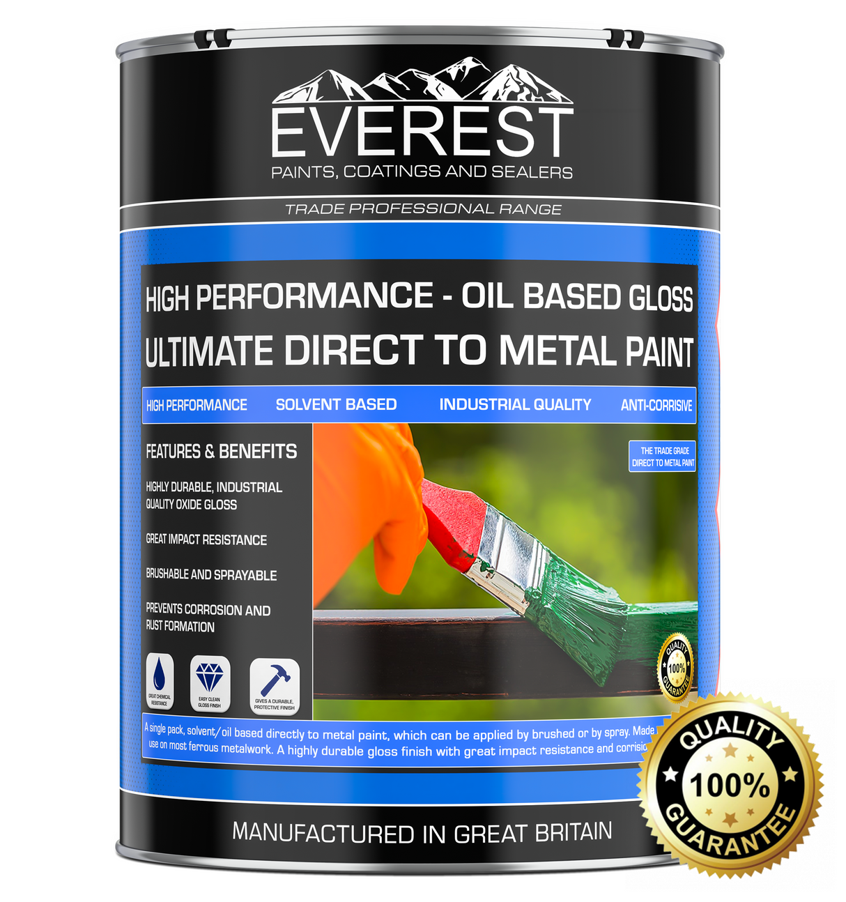 Everest Paints Ultimate Direct to Metal Paint Oil Based Gloss