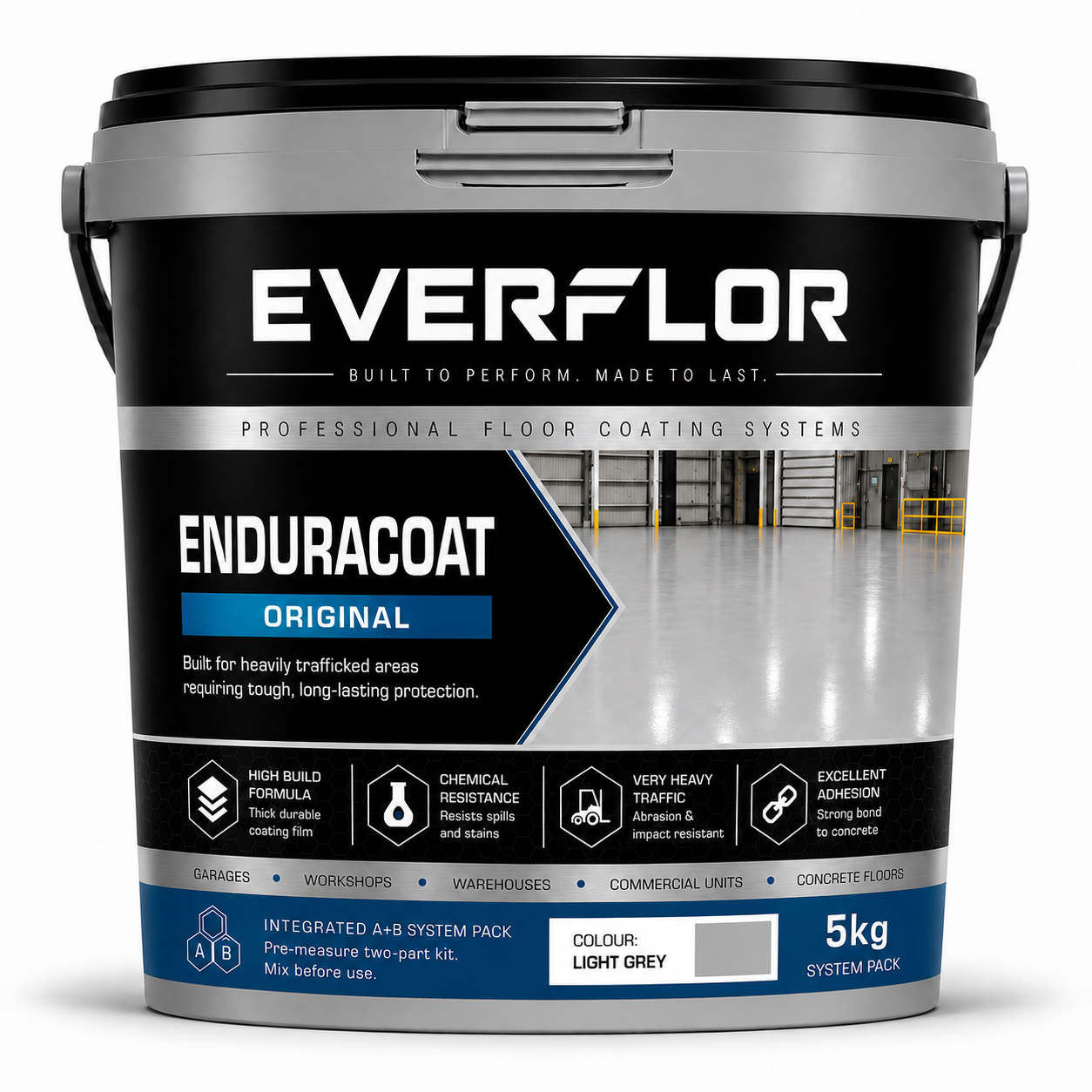 Everest Trade - Peinture Époxy HB pour Sol d'Usine - Grade Industriel - Revêtement Époxy Bi-composant
