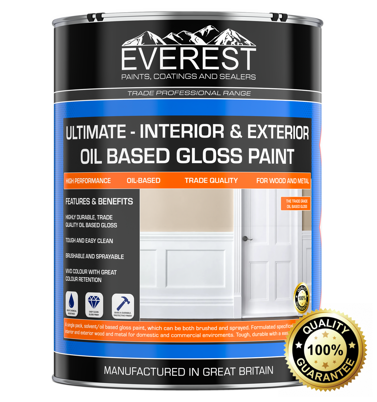 Everest Paints Ultimate Oil Based Gloss Paint Interior & Exterior