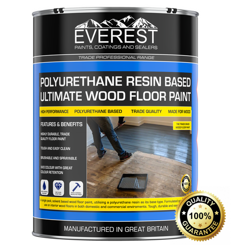 Everest Paints - Ultimate Wood Floor Paint - Polyurethane Resin Based