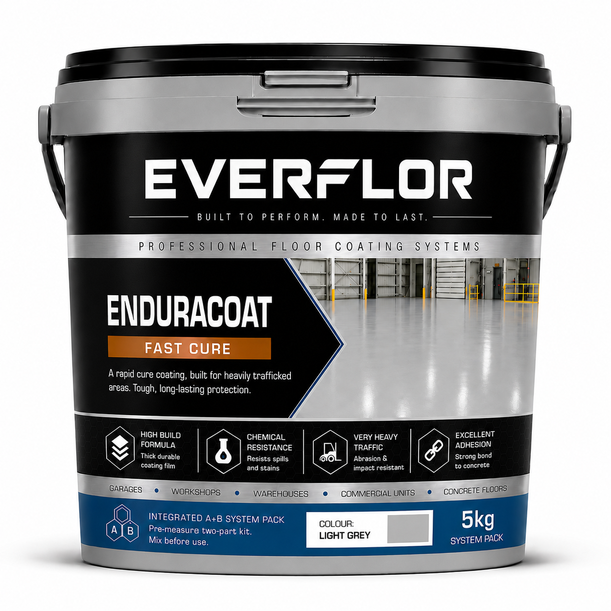 Everest Trade - Peinture Époxy HB pour Sol d'Usine - Grade Industriel - Revêtement Époxy Bi-composant