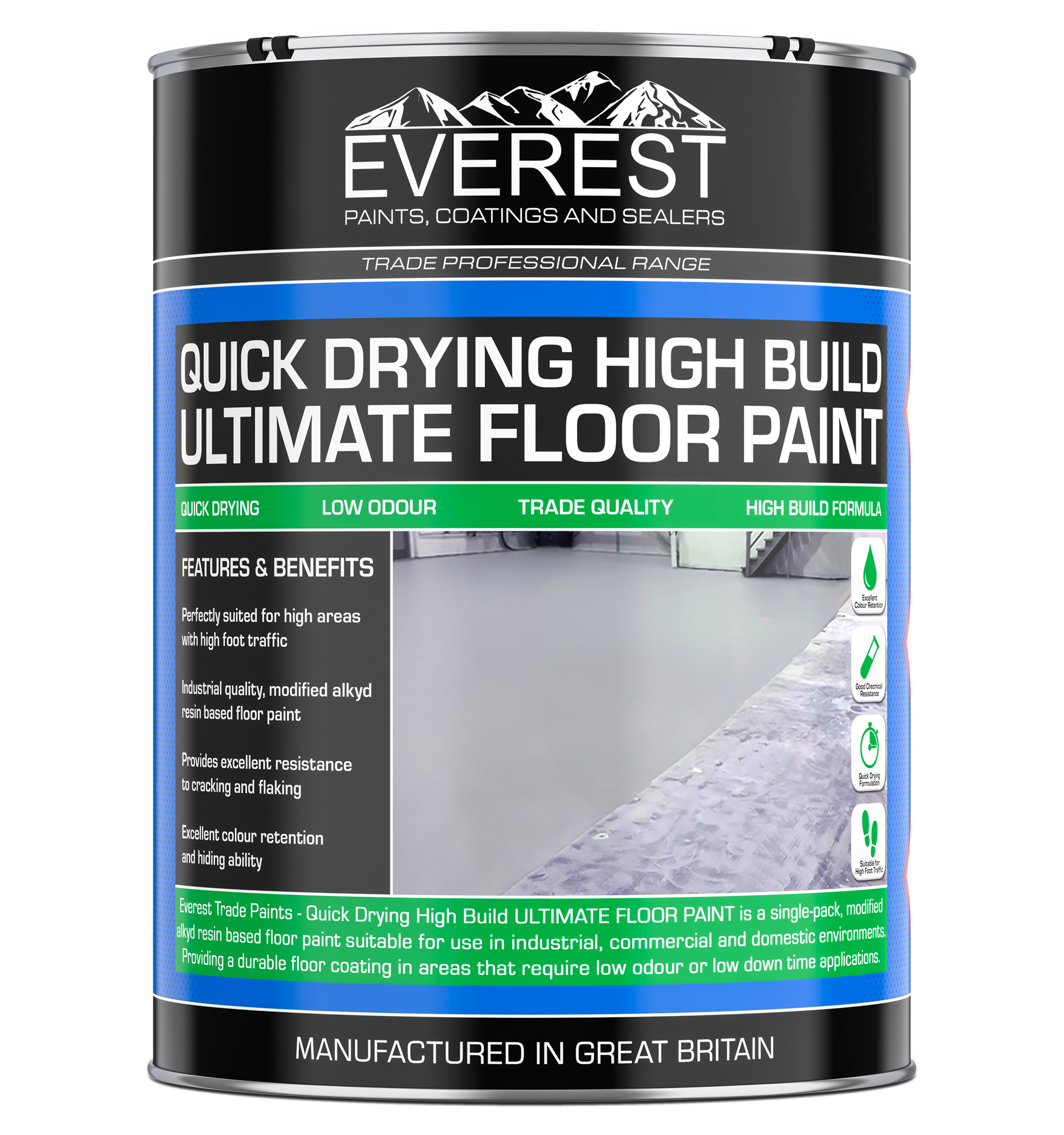 Everest Trade Quick Drying Ultimate Floor Paint High Build
