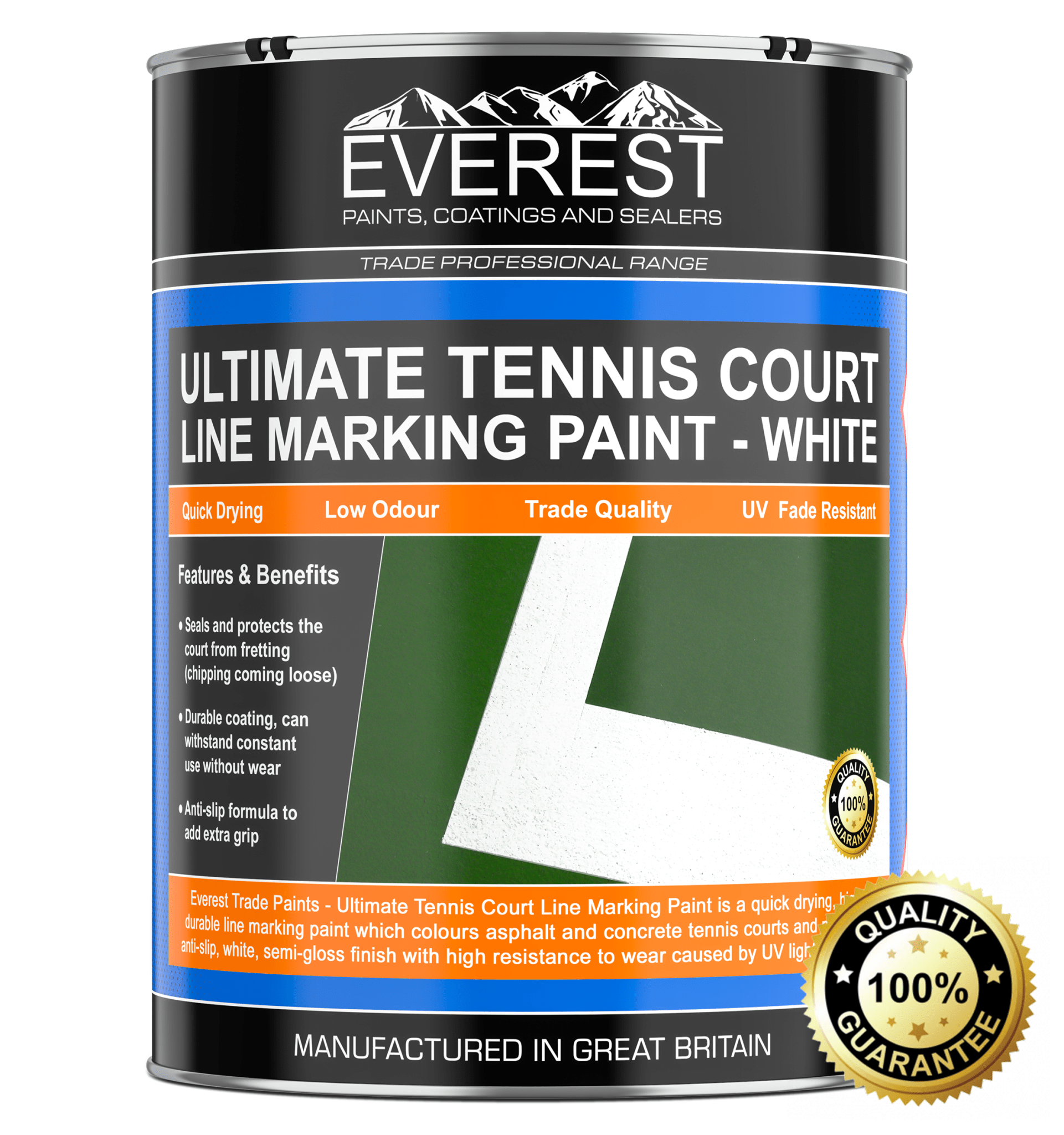 Everest - CourtCoat LM - Tennis Court Line Marking Paint - Everest Paints